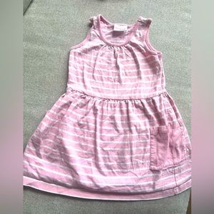 Hanna Andersson pink & white striped dress, size 100 (4)